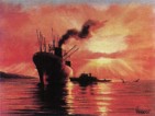 Tanker at Sunset